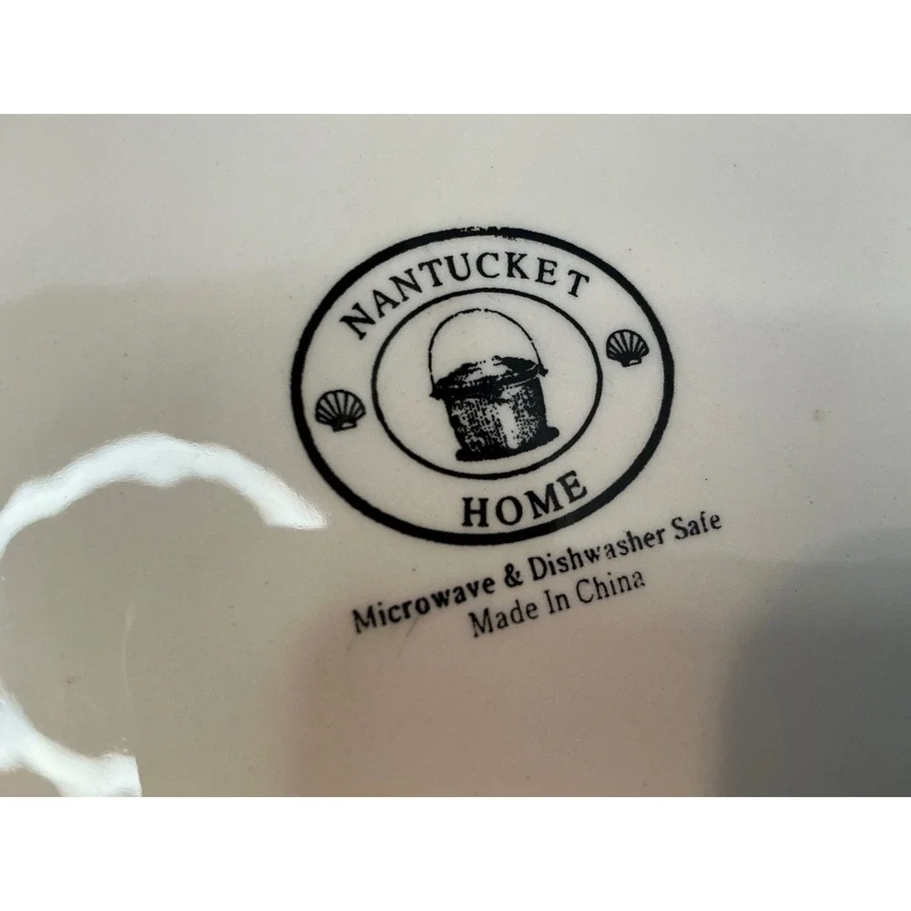 Nantucket Home Salad Plates Set of 4 Fruit Wine Cheese 8 inch InSquare Tusca
